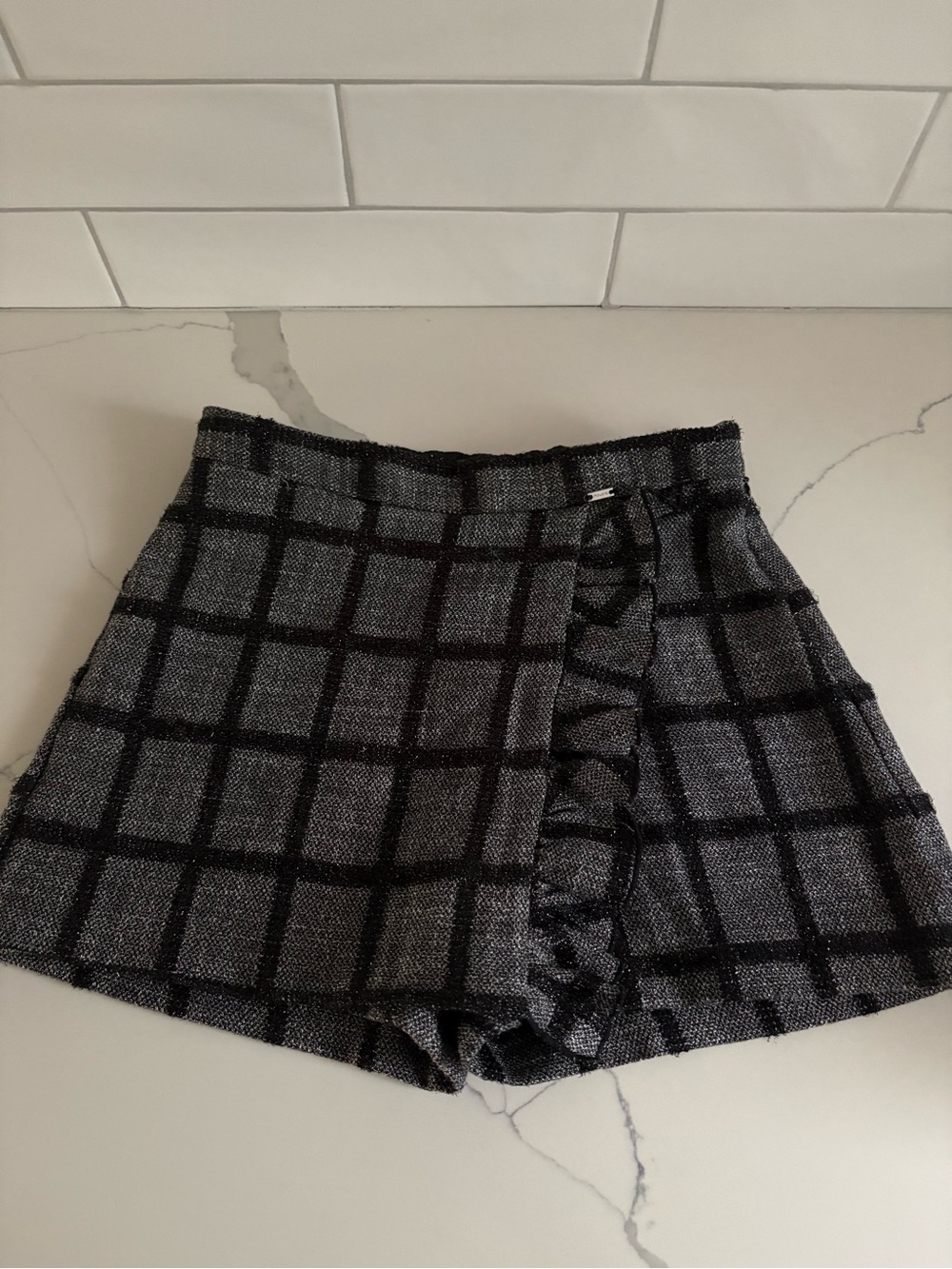 MAYORAL Black and Charcoal Textured Skort